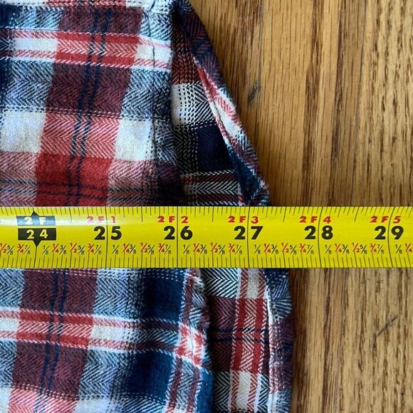 NWT ARIAT Red Blue Plaid Long Sleeve Retro Fit Pearl Snap Button Shirt Mens Sz S - Picture 7 of 9